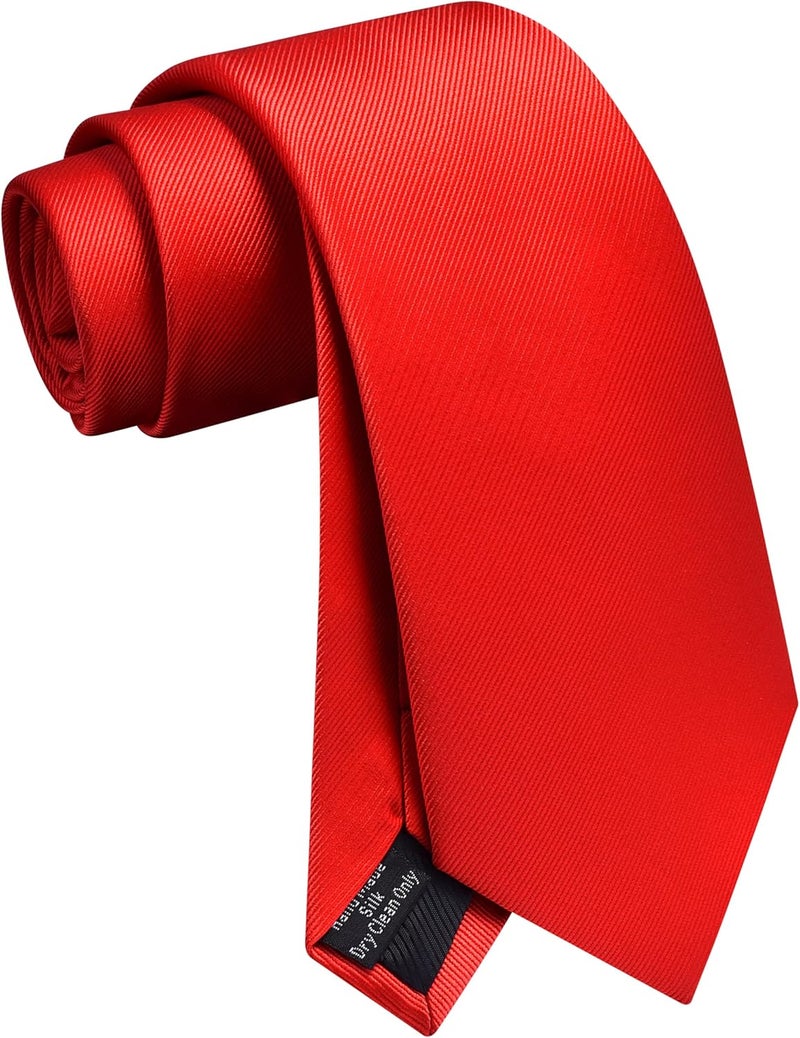 Branduce 63'' XL Tie Mens Extra Long Solid Woven Necktie for Men Big and Tall + Gift Box - Image 1
